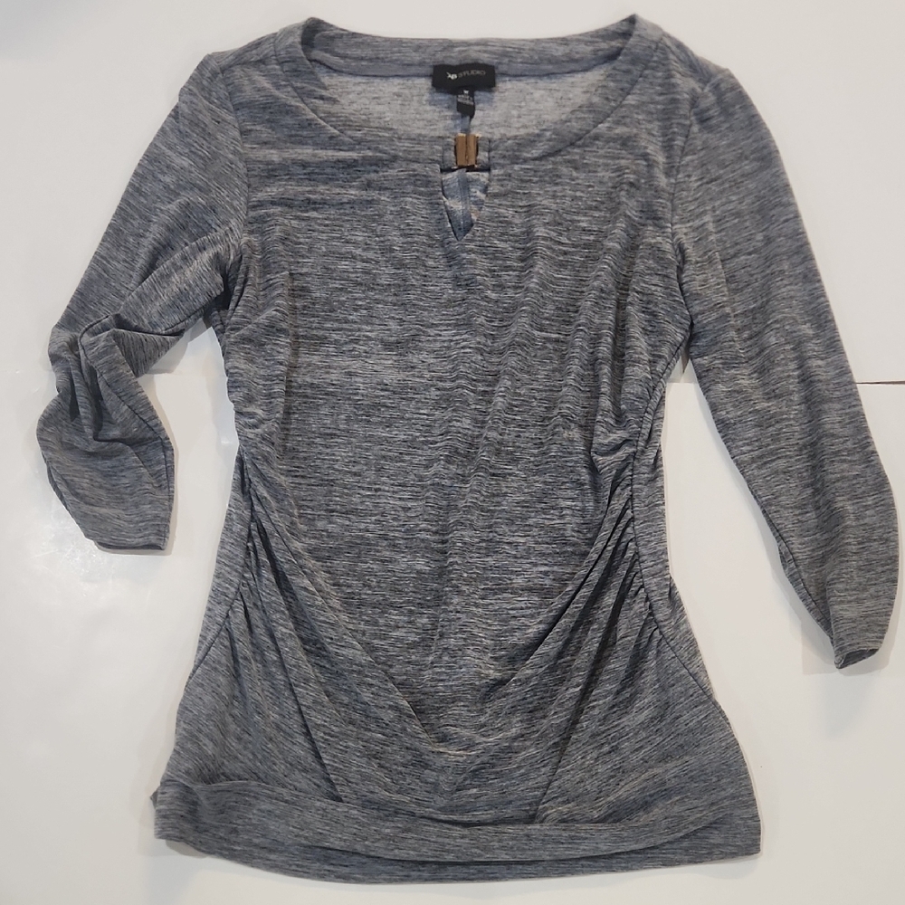 Max Studio Charcoal Long Sleeve Top